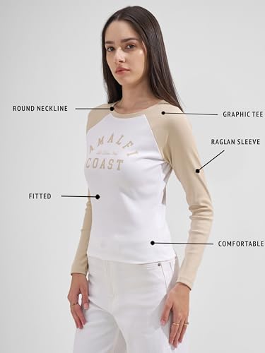 Image of Tokyo Talkies Women Pure Cotton Tops for Woman|Regular Fit Slim fit Crop Tops for Women Western|Top Tshirt for Women Stylish Western|Suitable for Casual and Workwear