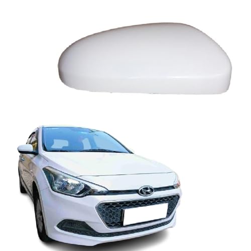 Image of (RIGHT DRIVER SIDE) ORVM Side Mirror Cover Skull Cap (WITHOUT /NO INDICATOR CUT TYPE) for Hyundai i20 Elite /Active 2015-2019 | UNPAINTED Mirror Housing Cover