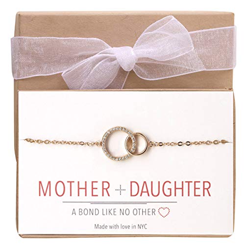 A+O Gifts for Mom, Mother Daughter Gift - Interlocking Circle Necklace OR Bracelet2