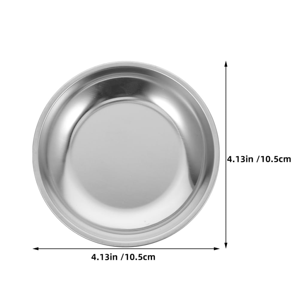 PRETYZOOM 6pcs Tea Bag Holder: Stainless Steel Round Teabag Coaster Tray Tea Bag Saucer Seasoning Dish Coffee Accessories Teaset Coasters for Kitchen