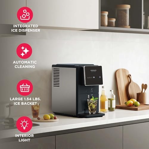 FRIGIDAIRE Touchscreen Nugget Ice Maker, Countertop Ice Machine, Sonic Ice Maker with 33 lbs. Capacity, Slate - 3