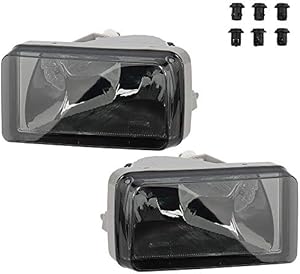 BRTEC Halogen Lamp Fog Lights for 2007 2008 2009 2010 2011 2012 2013 2014 2015 for Chevy Tahoe & for Chevy Suburban; 2010 2011 2012 2013 2014 for GMC Yukon Smoke Fog Lights