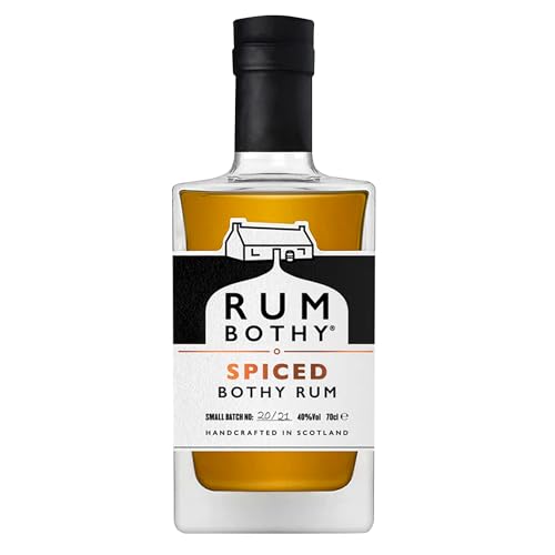 Rum Bothy Spiced Bothy Rum | 40% ABV | Award Winning Premium Small Batch Spiced Scottish Rum | Base Notes of Saffron & Orange | Perfect for Birthdays, Christmas & Special Occasions | 70 cl Bottle