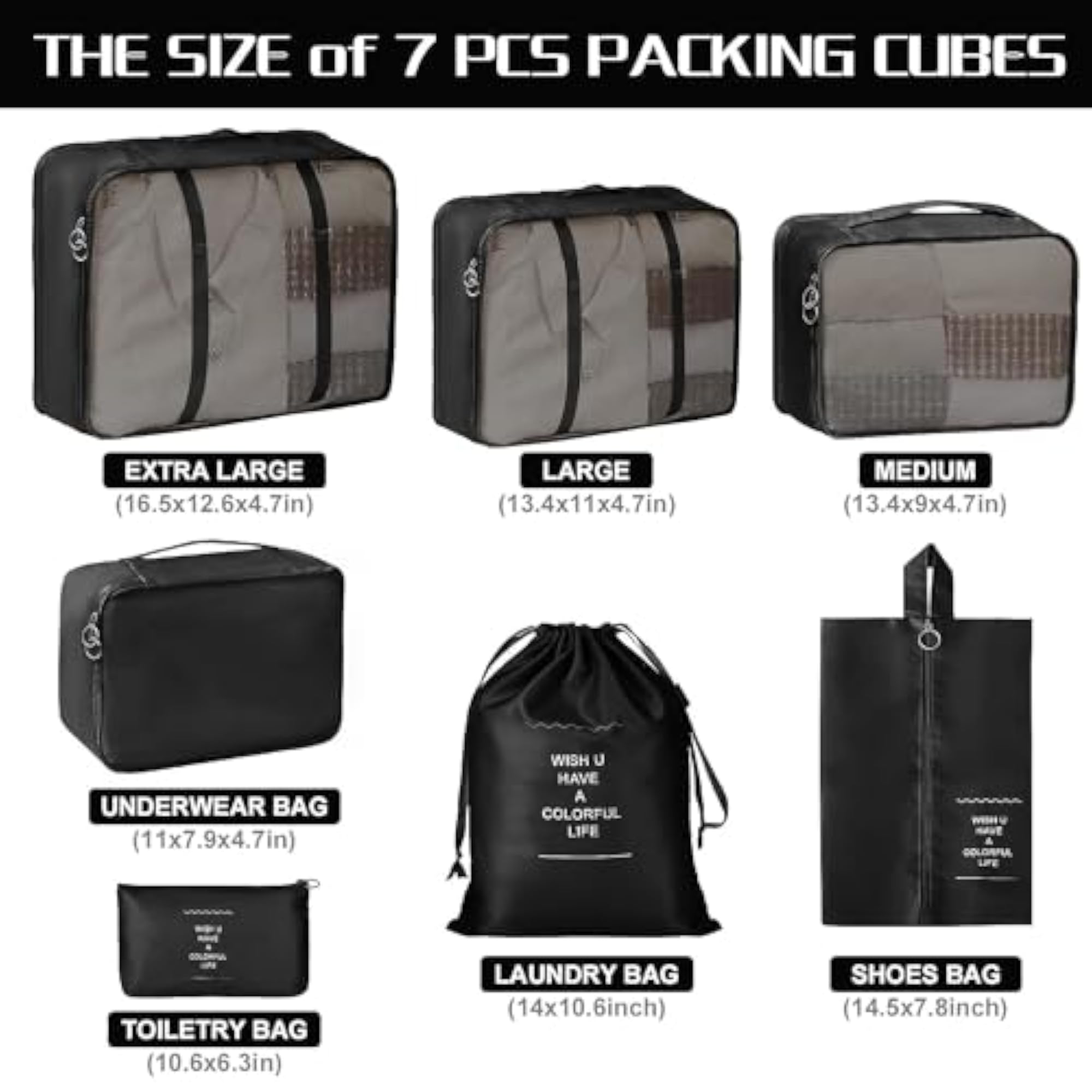 Travel Organizer 7 in 1 Packing Cube