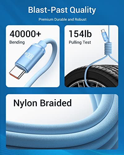 Cafele [Design For Mac [100W Fast] Usb C Multi Charging Cable, 3In1 Multiple Phone Charger Cord, Usb C Multi Cable With Type C/Micro Usb/Ip For Samsung S23 S22 S21, Phone 14 13 12, Pad Pro, Mac, 6Ft #TOP5