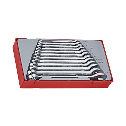 Teng Tt1236 - Set Di Chiavi Combinate In Acciaio Cromo Vanadio, 12 Pezzi