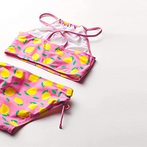 Betadog Girls Two Piece Floral Bikini Beach Sport Tankini Swimsuit Bathing Suits for 3-12 Years (Hot Pink, 11-12 Years)4