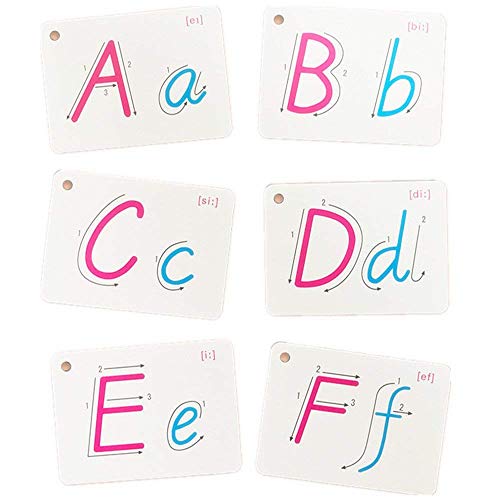 SANCENT 26 Pcs Alphabet Cards- Learning Picture & Word Card Flashcards(English Word Learning Card & Pocket Size Flash Card for Children and Preschool),4.33x3.15in