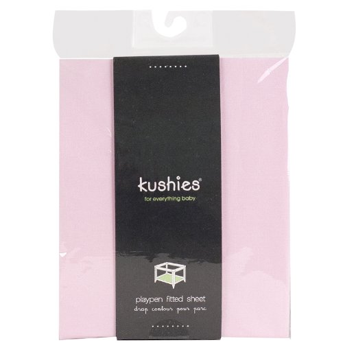 Kushies Percale Fitted Play Pen Sheet, Pink #TOP1
