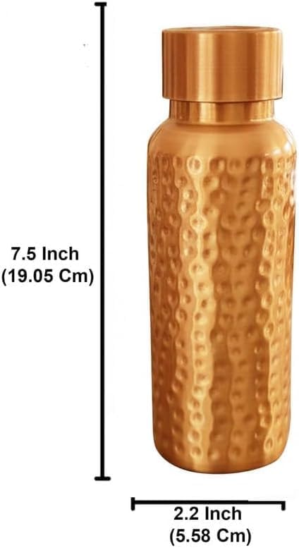 Small Copper Water Bottle 17 Oz