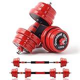 💡Multifunktional: Dieses CDCASA verstellbare Hantelset beinhaltet 4x 1,25 kg, 4x 1,5kg, 4x 2kg Gewichte, 2 Kurzhantelstangen, 1 Langhantelstange und 4 Sternverschlüssen. Der Gewichtsumfang liegt von 1kg bis 20kg (inklusive des Gewichtes des Stanges). Es kann zu zwei Kurzhanteln oder einer Langhantel zusammengebaut werden.