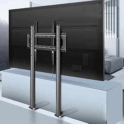 TV Bracket, Floor TV Stand for 40 to 75 Inch TVs, Tall TV Stand Mount with Height Adjustment for Bedroom Living Room Corner TV Mount TV Stand
