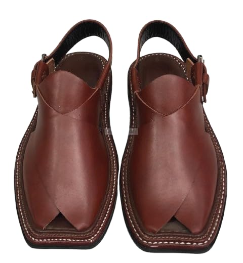 Original Leather Peshawari Chappal, Traditional Sandals for Men, Handmade Kaptaan Chappal, Comfortable Gents Shoes