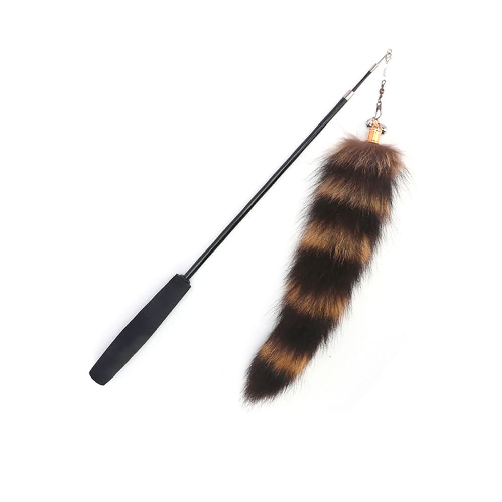 Baguettes à teaser de chat jouet interactif en peluche et plumes pour chaton