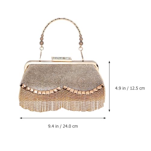 Pochette de soirée pour femme en strass et polyester chic