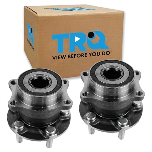 Image of TRQ Rear Left and Right Wheel Bearing and Hub Assembly Set 2 Piece Compatible with 10-14 Subaru Outback 10-14 Legacy 09-13 Forester 19-21 Crosstrek Hybrid 13-19 BRZ 13-16 Scion FR-S 17-20 Toyota 86