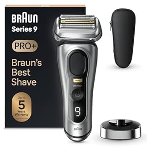 Braun Rasoir Electrique Hommes Series 9 PRO+ 9517s, Etanche, Lame ProLift Et Tondeuse Pro Trimmer Pour Rasage De Précision, Kit Barbe Homme Avec 5 Eléments De Rasage Et Brosse De Nettoyage Et Etui