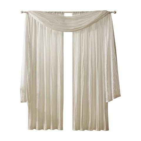 Elrene Athena Faux Crushed-Silk Curtain Set Cover