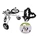 Hwt Sedia a Rotelle per Cane,Carrellino Scooter Carrozzina per Cani,Adatto a Animali Domestici Disabili Piedi Gambe Posteriori Riabilitazione,Regolabile,2 Ruote,1.5kg (3.3lbs)- 60kg (133lbs)