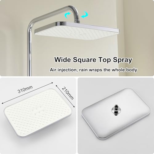 Ensemble de douche à effet pluie haut de gamme avec finitions COM