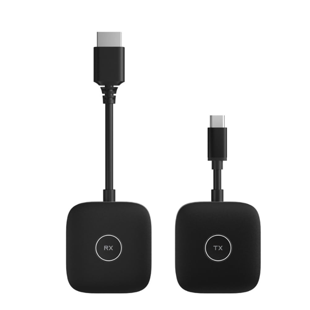 Adattatore di Estensione Video Trasmettitore e Ricevitore Compatibile 1080P 1 Set per Telefono, Laptop, PC A TV, Proiettore.
