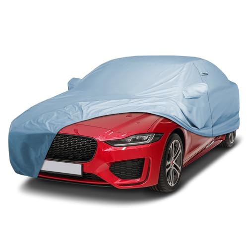 Image of iCarCover Premium Car Cover for 2017-2020 Jaguar XE Heavy Duty Waterproof All-Weather Automobiles Custom Fit Indoor Outdoor UV Snow Protection Covers with Straps and Bag