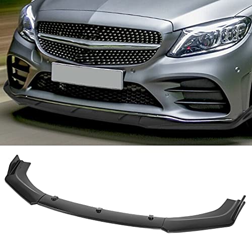 Alerón De Labios De Parachoques Delantero 3 Uds. Alerón Divisor De Labios De Parachoques Delantero De Coche Piezas De Cuerpo Universales Impermeables Anticolisión para Coche(Negro Brillante)
