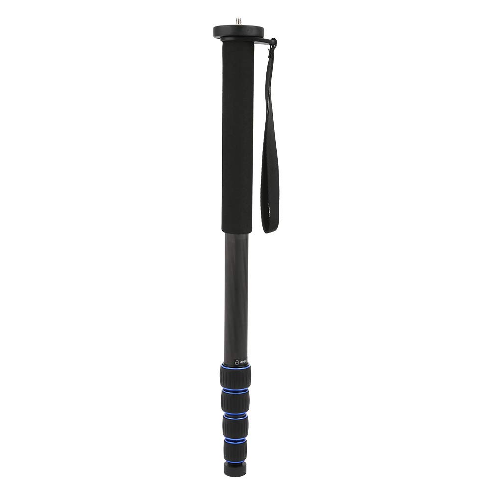 Monopié con Pies, Monopié para Cámara con Bolsa de Almacenamiento Cojín con Llave Hexagonal C-222+M-1 Trípode monopié Telescópico Portátil de Fibra de Carbono de 5 Secciones para
