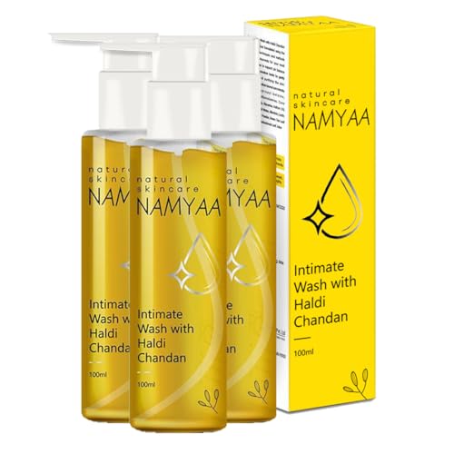 Image of Namyaa Haldi Chandan Intimate Hygiene Wash | With Germ and Odour Protection | pH Balanced 100g| Pack Of 3