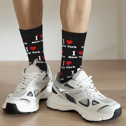 I love New York Socks For Men Women Gift Sport Wicking Crew Socks Warm Cozy Socks4