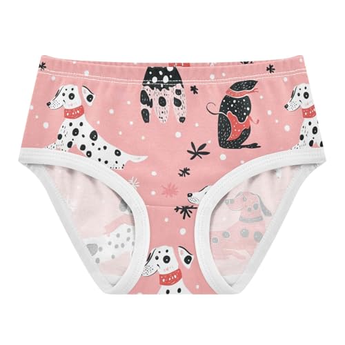 Wusikd Cute Dalmatians Girls' Underwear Cotton Dachshunds Girls Briefs Soft Toddler Underwear 2T