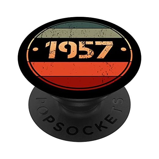 Popsockets vintage 1957 edición limitada 1957 cumpleaños 1957 PopSockets PopGrip Intercambiable