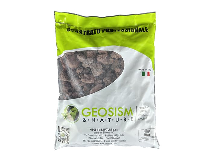 Geosism & Nature Piedra volcánica roja, Lava volcánica de 10/16 mm (1 kg   1,1 lt)