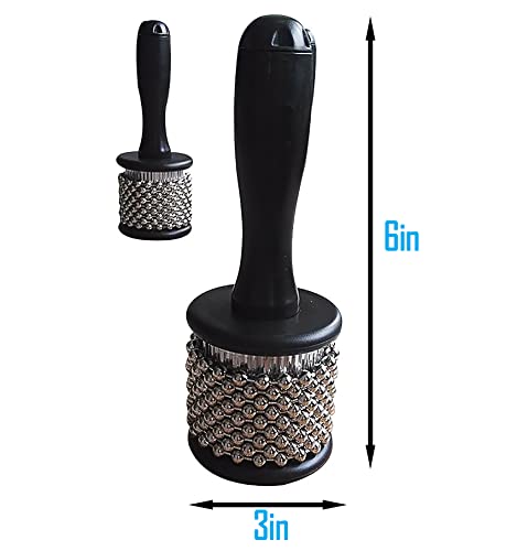 Cabasa Instrument With 2 Egg Shakers, Hand Percussion Afuche - Black (D2.5" Cabasa) #TOP1