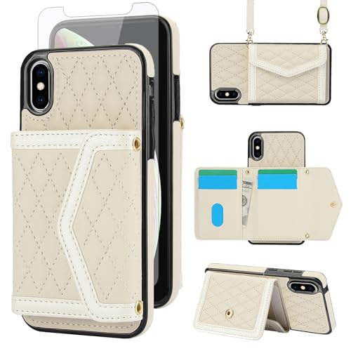 Protection iPhone 10 Xs X intégrale avec étui carte et verre trempé RFID