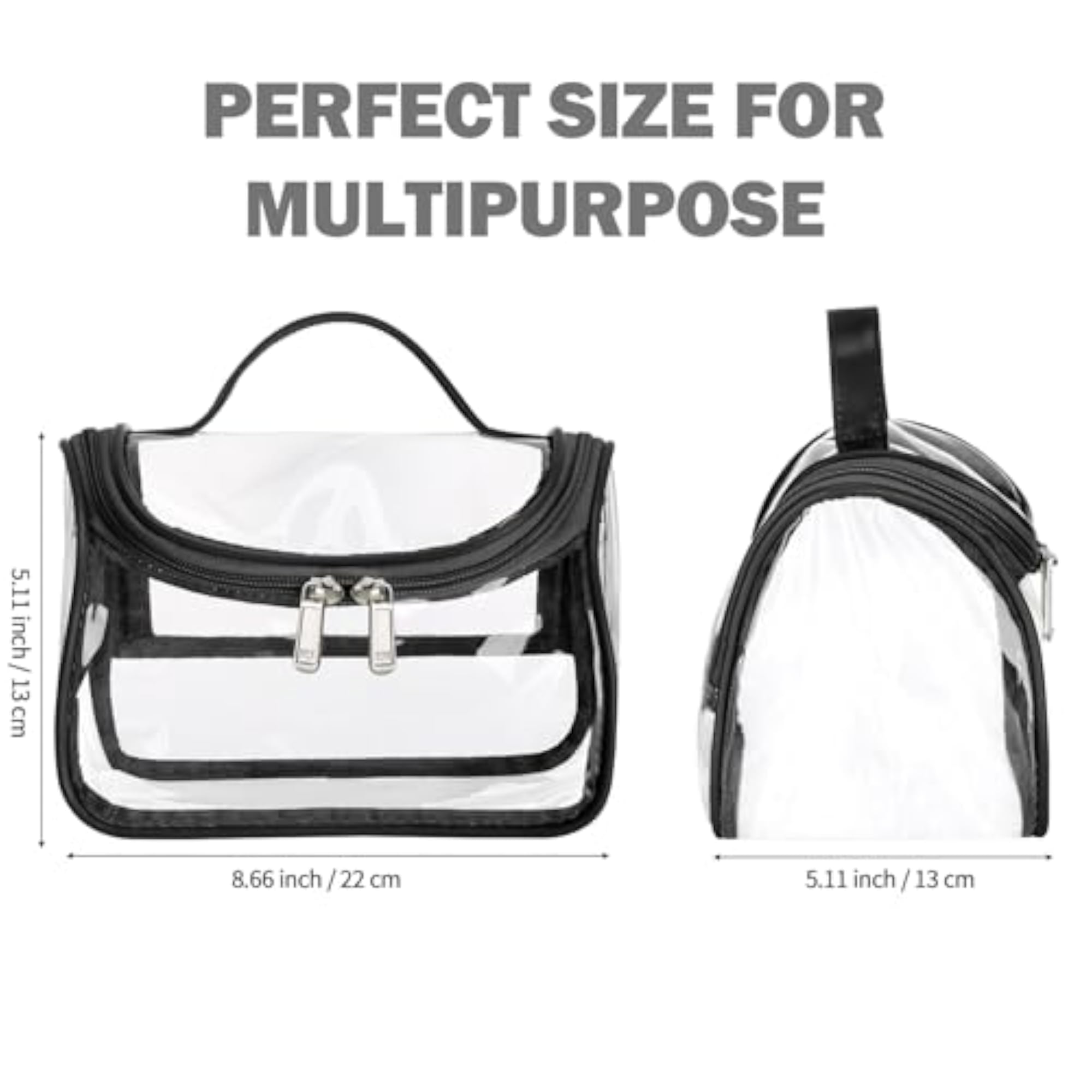 Heavy Duty Clear Cosmetic Bag, Waterproof Organizer