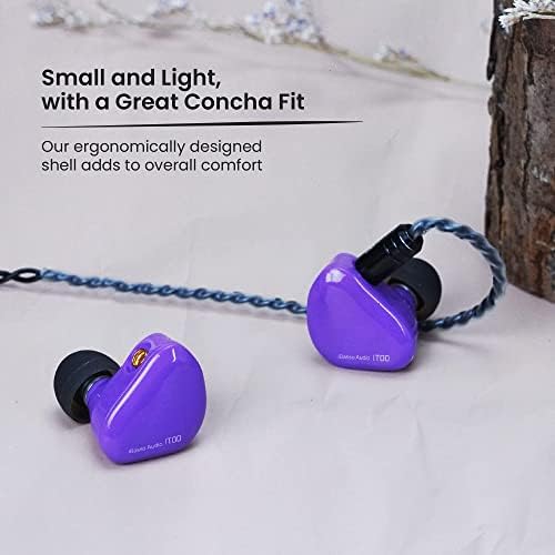 iBasso Profesyonel Kalitede Ses, Grafen Kulaklıklar için IT00 Audiophile Kulak İçi Monitör Kulaklıkları (Mor) - Görsel 3