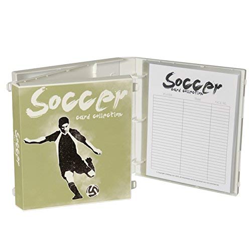 UniKeep Soccer Themed Trading Card Storage Binder - Comes Complete with Acid Free Plastic Pages to Hold up to 180 Cards