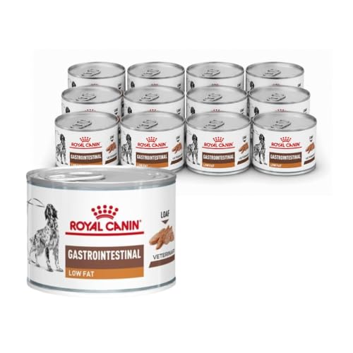 Royal Canin Veterinary Gastrointestinal Low Fat Mousse | 12 x 200 g | Mangime dietetico completo per cani adulti | Può aiutare a sostenere una sana digestione