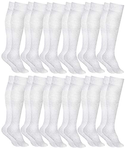 Yacht & Smith 12 Pairs Of Cotton Long Knee High Socks For Women, Knee High Socks #TOP14