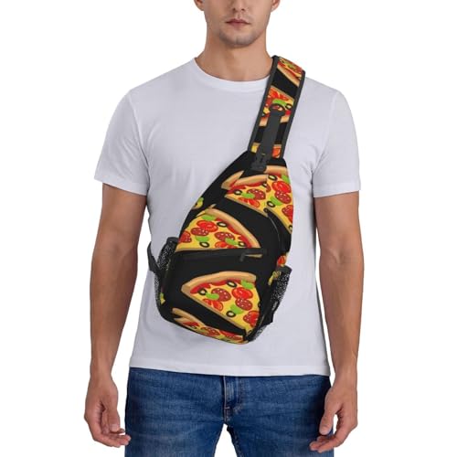 Sac à bandoulière original à imprimé pizza graphique