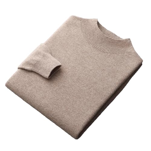 Men's Merino Wool Sweater Half Turtleneck Long Sleeve Knitted Pullover Basic Solid Color Casual Fashion Tops