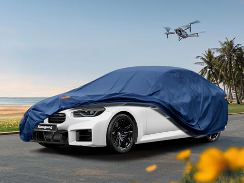 Image of Kaugung Heavy Duty Car Cover Custom Fit BMW M2 (2019-2024), Waterproof All Weather Resistant Outdoor Sun Rain Dust Snow Protection with Anti-Theft Lock. (USA Warehouse, Within 3-7 Days)