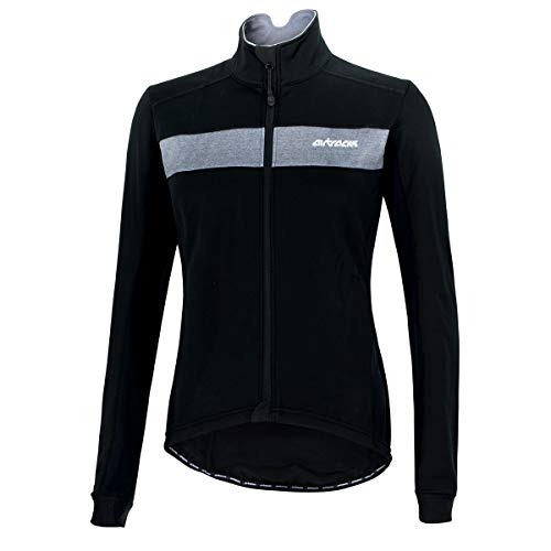 Fahrradjacke Airtracks Thermo Pro Team-schwarz-Silber-S