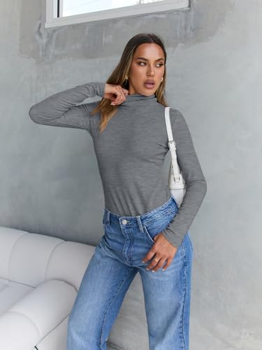 Image of Trendy Queen Women's Turtleneck Long Sleeve Shirts Basic Underwear Tops Winter Clothes 2026