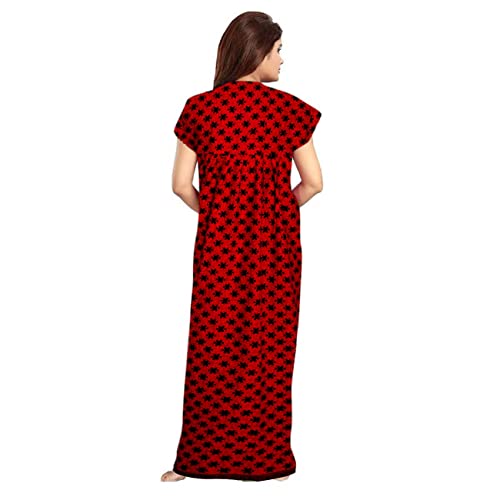 Image of Nighty for Women Cotton Printed Maxi Gown Ankle Length Nighty Night Dress Gown for Women Maxi (Combo Pack of 2)