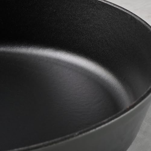 Image of Tramontina Bestow Enameled Cast Iron 12-Inch Skillet with Lid, Smoke