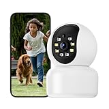 Hawkray 360° 2K 3MP Security Camera Indoor,2.4/5GHz WiFi Smart Motion Alert with AI & 911 Connect,Color Night Vision,355° Pan 60° Tilt,Two-Way Talk