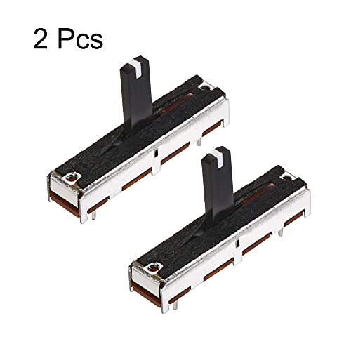 Image of uxcell Fader Variable Resistors Mixer 35mm Straight Slide Potentiometer B50K Ohm Single Channel 2pcs