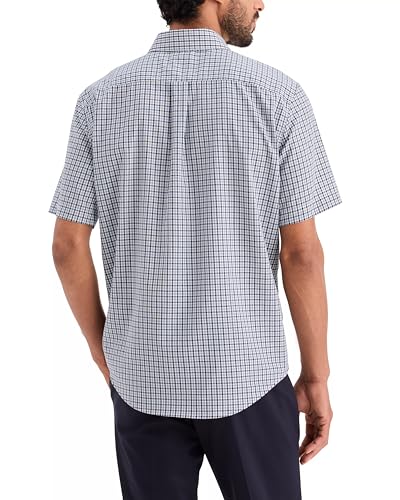 Dockers® Men's Signature Shirt Short Sleeve Classic Fit with Stain Defender®, Navy Blazer Plaid, Large - Image 2